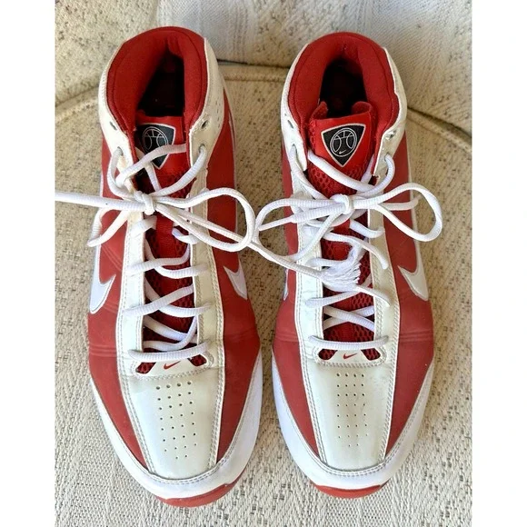 2009 Nike Shox Vision TB White/Varsity Red/Metallic Silver 367190-112‎ Men's 12